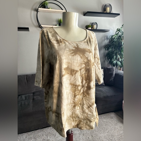 New Belle by Kim Gravel Tie-Dyed Top with Side Knot – Size Medium - Picture 1 of 7